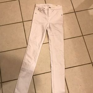 Rag and bone white high rise skinny jeans